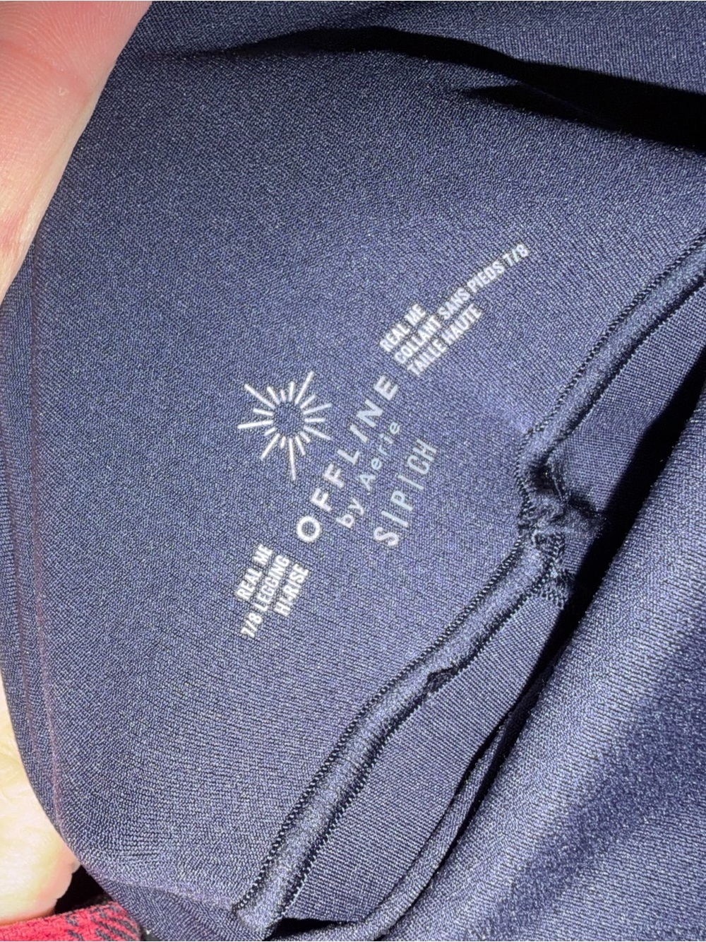 aerie Navy Leggings with Branded Interior Print